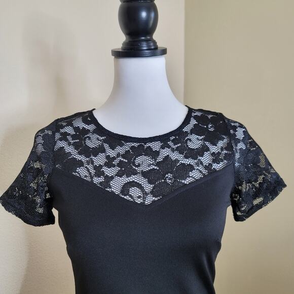 Pinup Rockabilly Little Black Dress, Size Small 50's 60's Retro, Flare Dress NEW - Picture 4 of 10